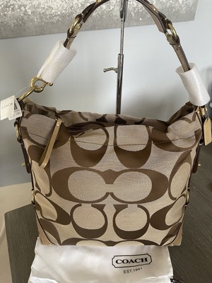 COACH CARLY Large Patent Leather Monogram Rare!