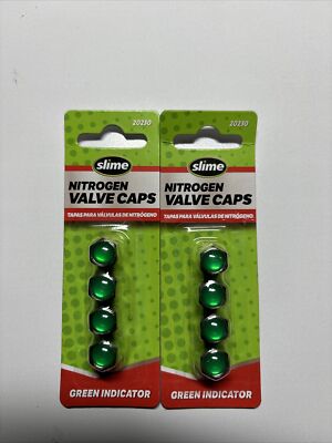 Slime Nitrogen Tire Valve Stem Caps 20230 Lot Of 2