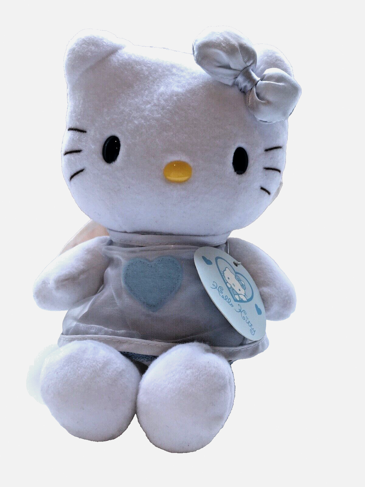 Plush 1990's Hello Kitty, Angel Wings With Blue Heart Dress Plush 1990's Hello Kitty, Angel Wings With Blue Heart Dress