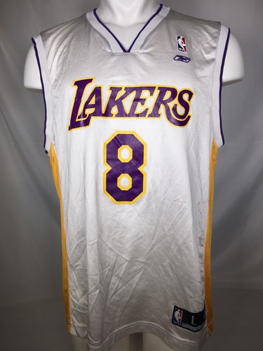 Kobe Bryant #8 Los Angeles Lakers NBA White Sunday Jersey