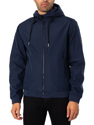

Мужская базовая куртка из софтшелла Jack - Jones, синяя, Синий, BASIC-JKT