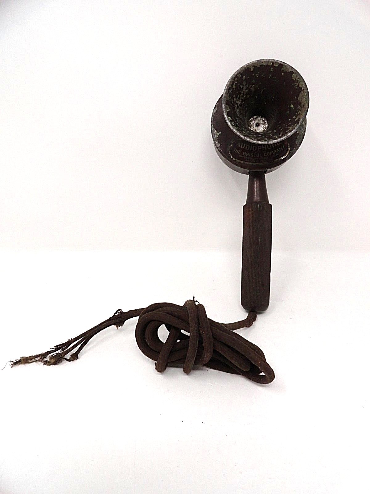 Antique Audiophone Hand Mike - Bristol Company - Waterbury Conn. - Microphone