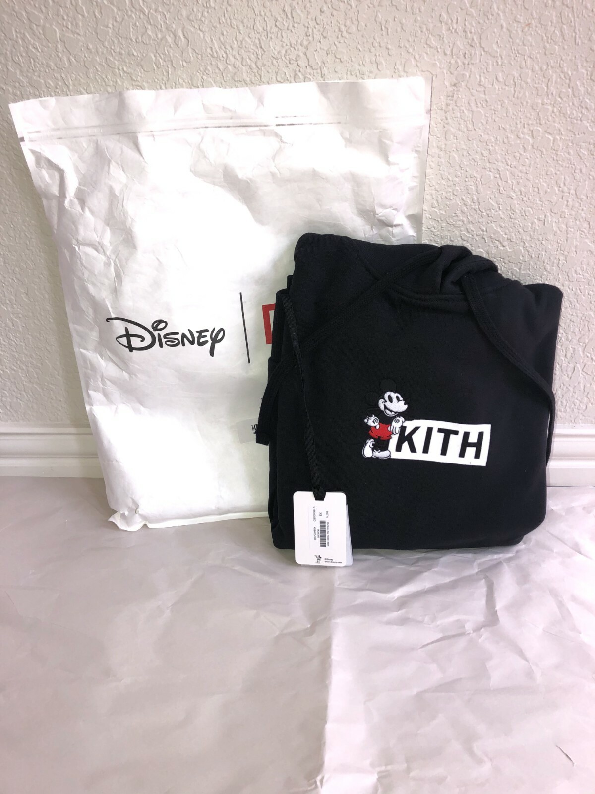 Pre-owned Kith X Disney 20's Mickey Classic Logo Hoodie Black Size Xs Ds Rare Size