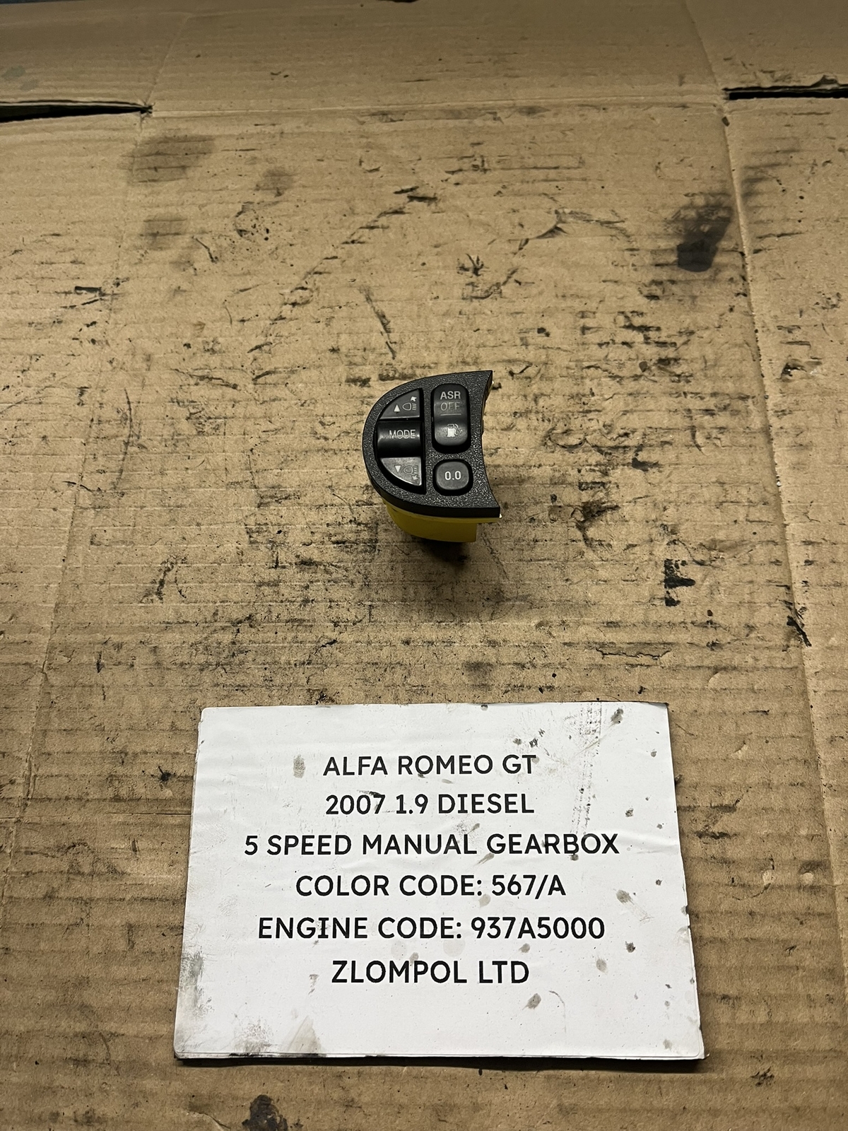 Alfa Romeo GT 2007 1.9 Diesel - Headlight Control Switch 156070564 61072100
