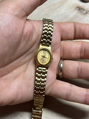 Seiko SX V401-5101 Gold Tone Quartz Analog VTG Gold-Dial Seiko SX V401-5101 Gold Tone Quartz Analog VTG Gold-Dial