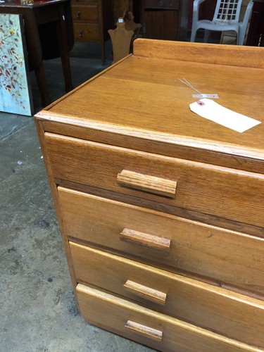 very nice english oak 4 drawer chest