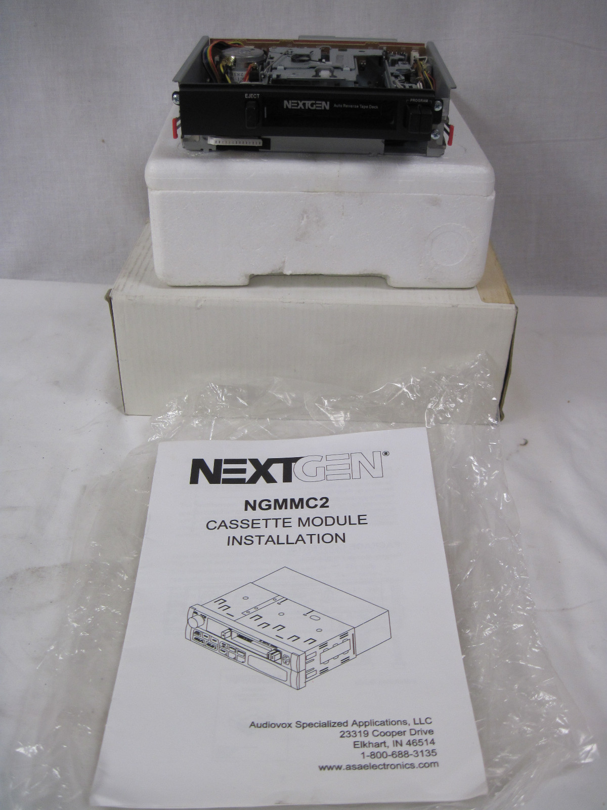 NextGen Cassette Player NGMMC2 12-Volt DA Neg. Ground & Installation Pamphlet