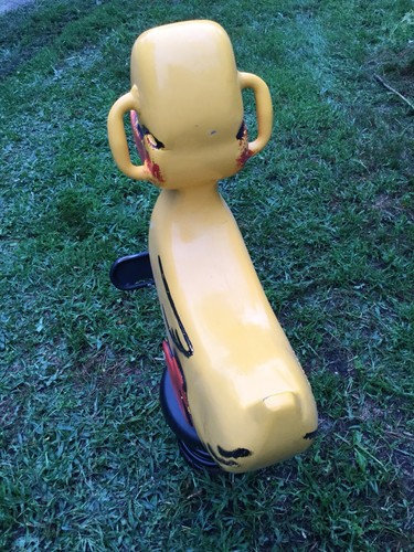 Vintage Playground Cast Aluminum SPRING RIDE TOY Rider