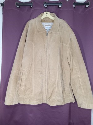 wilsons leather m julian jacket mens 3X genuine leather tan rustic
