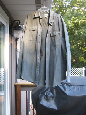 MEN'S GANDER MOUNTAIN HEAVY COTTON CHAMOIS SHIRT SIZE 2XLT-BEAUTIFUL CONDITION!