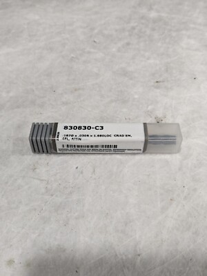 HARVEY TOOL Corner Radius End Mill: 3/16'' Dia, 1-1/2'' LOC, 4 FL 830830-C3