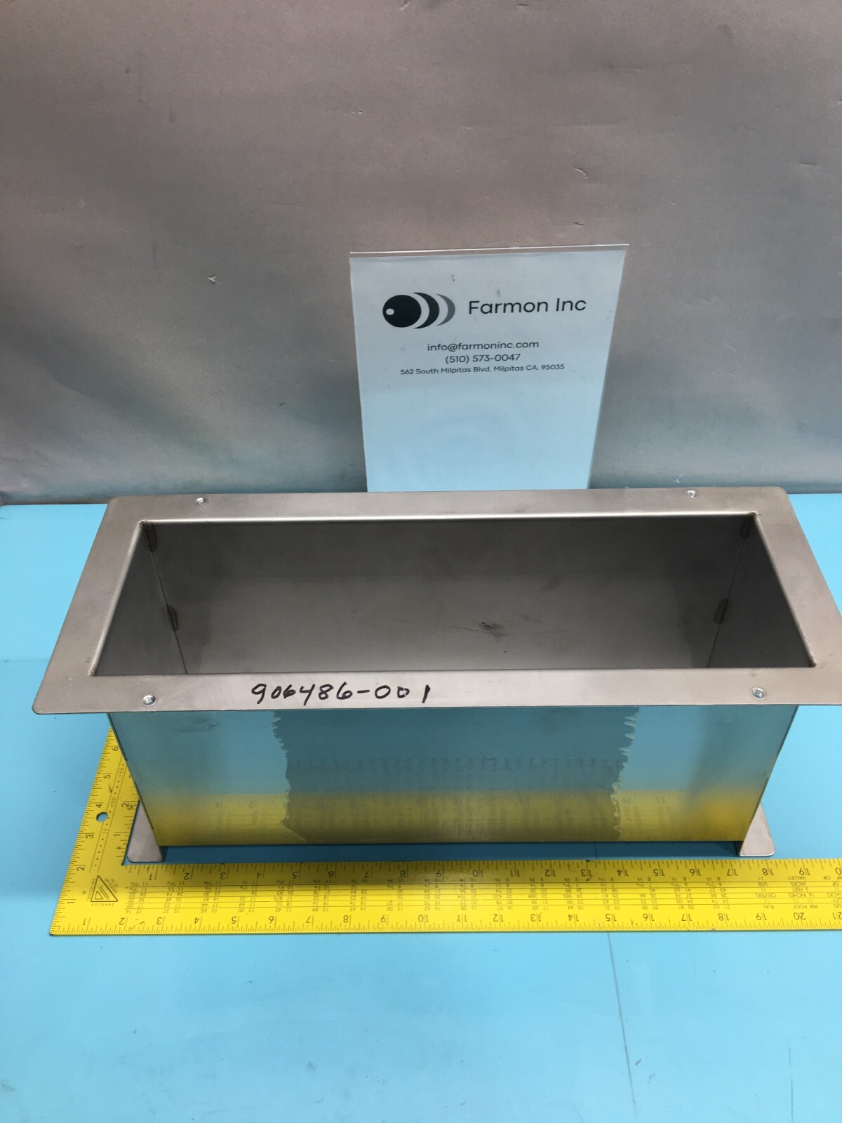 Watkins Johnson WJ 906486-001 Stainless Steel Cover, 153287