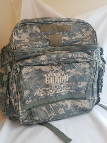 US ARMY National Guard Tactical Digital Camo Laptop Backpack Bag Camping Hiking