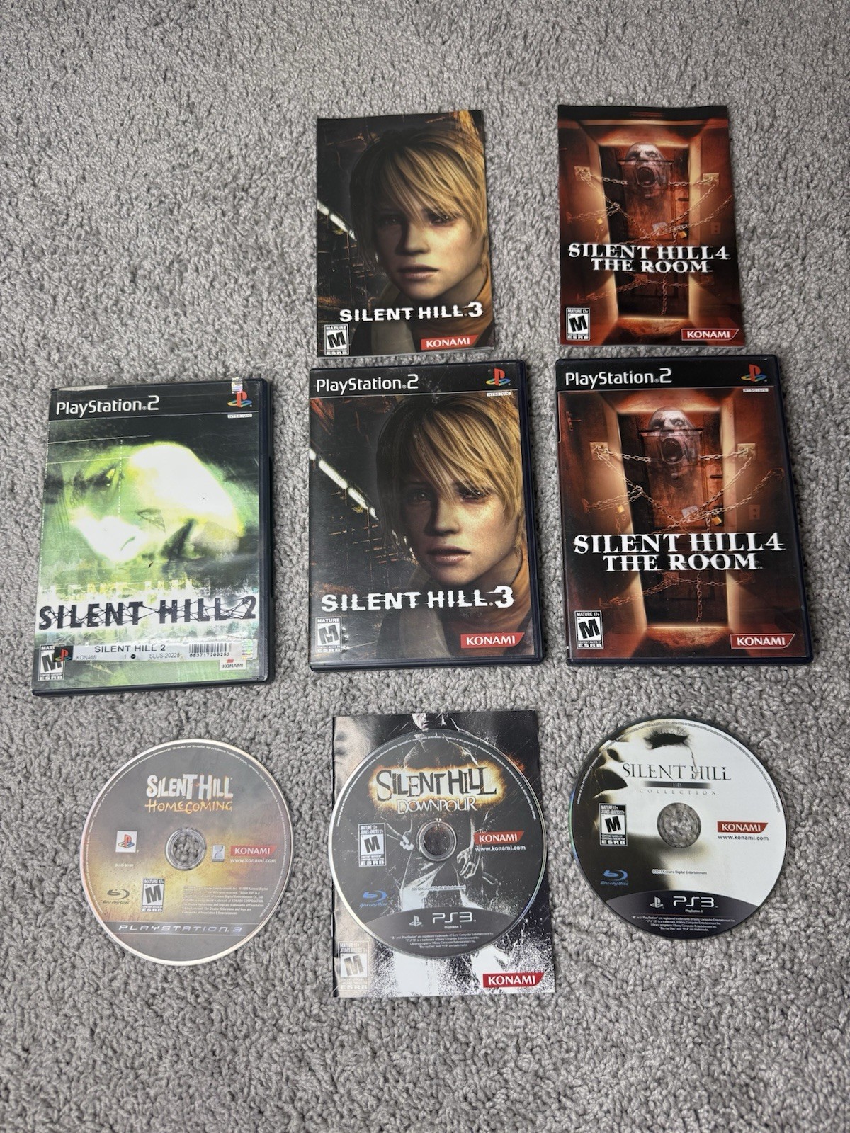 Silent Hill 2,3,4, Downpour, Home Coming, HD Collection For The Ps2, PS3