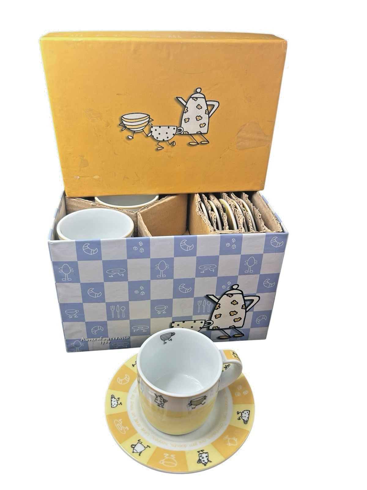 Andrea Fontebasso 1760 Fine Porcelain Demitasse Espresso Cup Saucer Set 12pc