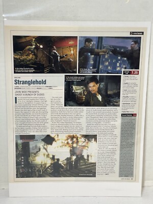 Stranglehold Xbox 360 Vintage Video Game Review Magazine Article Print Ad Art