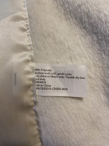 Walgreens Cream Ecru Off White Super Ultra Soft Baby Blanket Lovey 38x43"