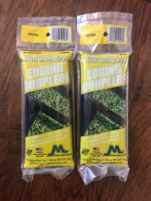 Master Mark Master Gardener Straight Black Plastic Contractor Lawn Edging 2 Sets