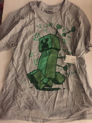 New Mine Craft Creeper Boys XL T-Shirt