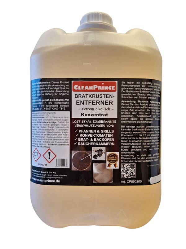 Bratkrusten-Entferner Bratkrustenentferner 10 Liter Alkalisch Pfanne Grill