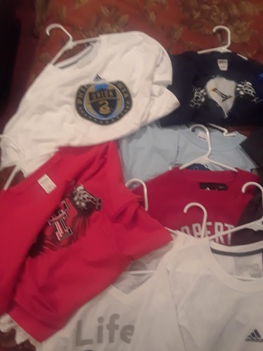 LOT OF 25 SPORTS TEAMS (All-Size) T-SHIRTS Men,Woman and Youth