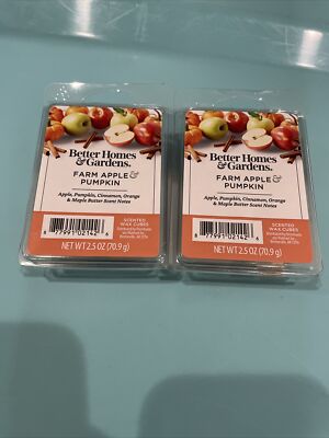 Apple Pumpkin Scented Wax Melts 12 total Cubes Better Homes Gardens Lot of 2