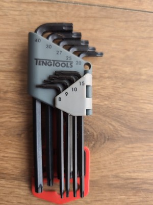Teng Tools 1499TX 9 Piece Torx Ball Ended Allen Key Set