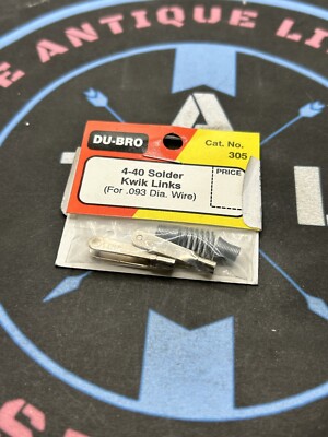 Du-Bro / Dubro. 305 4-40 Solder Kwik Links (For .093 Dia. Wire)