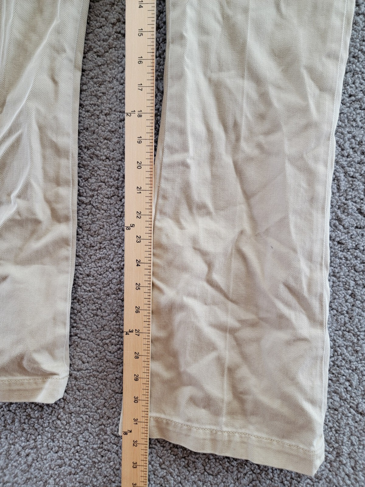 PAIGE Dion Flare Leg Utility Jeans Women's 26 Vintage Warm Sand Solid Button Zip - Picture 7 of 18