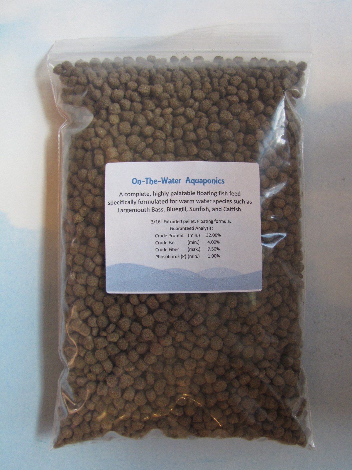 FLOATING Fish feed pellets 3/8