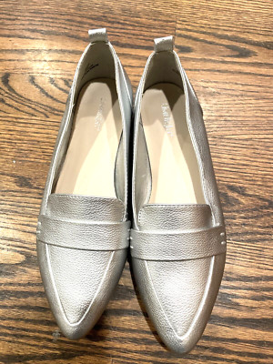 Limelight Silver Loafers, Size 8.5M, Style Astrid, NWOB