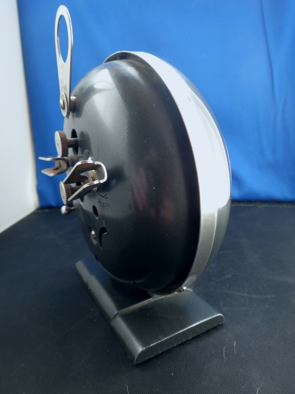 Vintage Westclox Big Ben 4A Loud Alm Original Serviced Gunmetal Gray Black Face