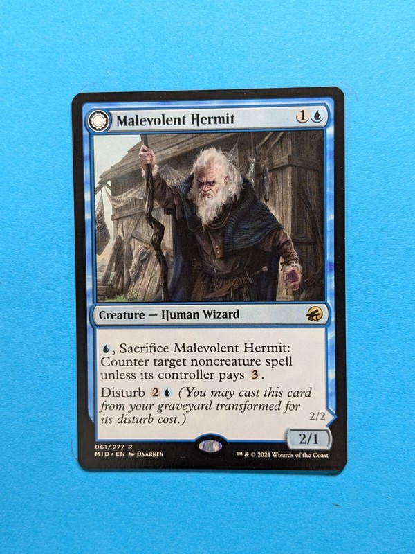 Malevolent Hermit Benevolent Geist / BÃ¶Sartiger Einsiedler # Mid Magic Mtg