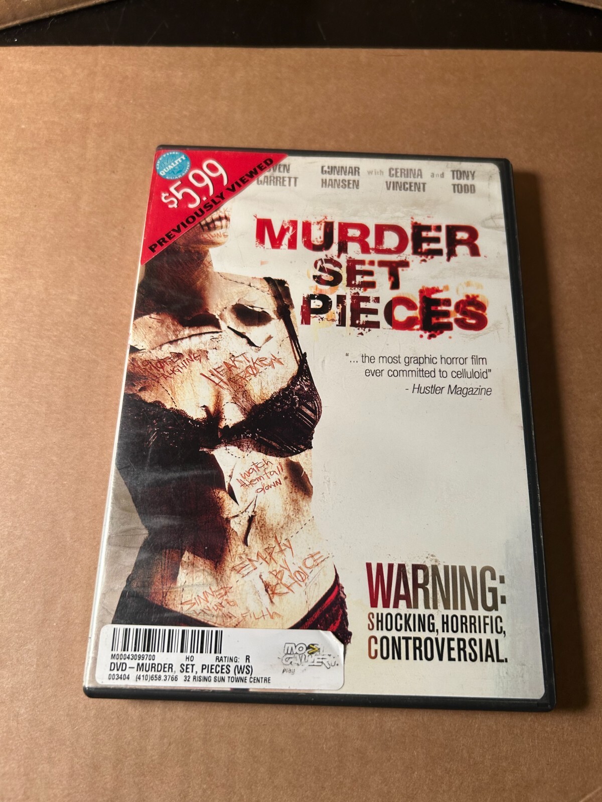 MURDER SET PIECES マーダーセット・ピーセス 輸入版DVD MURDER SET PIECES DVD Graphic Horror Sven Garrett Gunnar