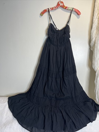 

Платье макси Free People с открытой завязкой на спине, размер, Черный