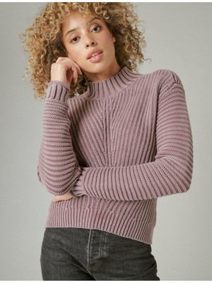 

LUCKY BRAND Женский фиолетовый свитер с высоким воротником и длинными рукавами