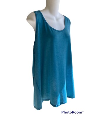 RBX Racerback Tank Top Active Workout NWT Ladies 2X Blue Heather Performance