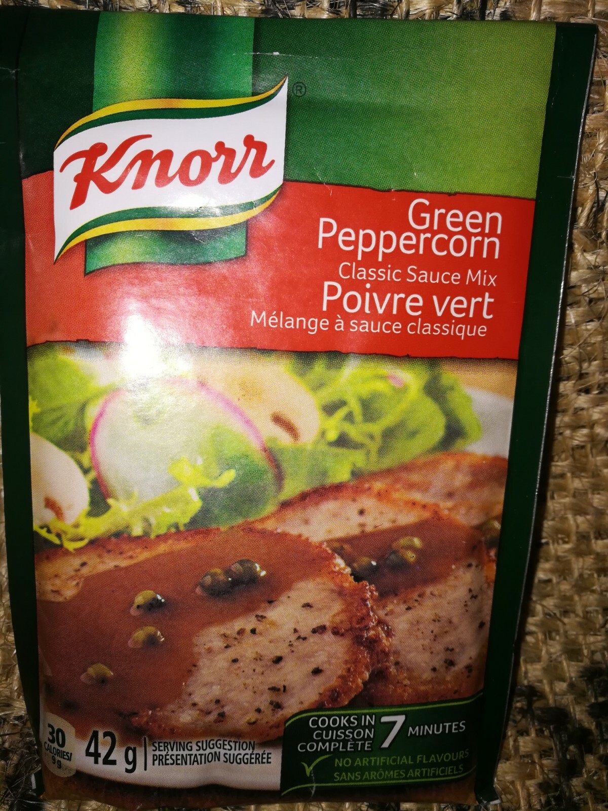 KNORR CLASSIC GREEN PEPPERCORN SAUCE MIX SACHETS 42g NUTSANDSPICES