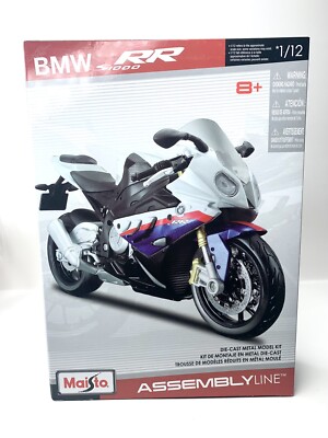 Maisto 1:12 Assembly Line BMW S1000 RR White Black Motorcycle Bike Model Kit