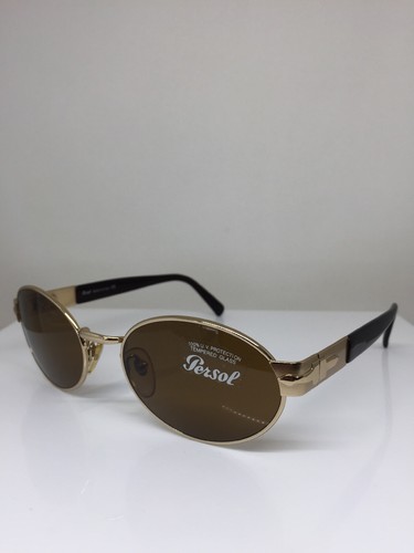 ヴィンテージ サングラス Persol◇サングラス/オーバル/メタル/GLD/BRW/メンズ/2058-S