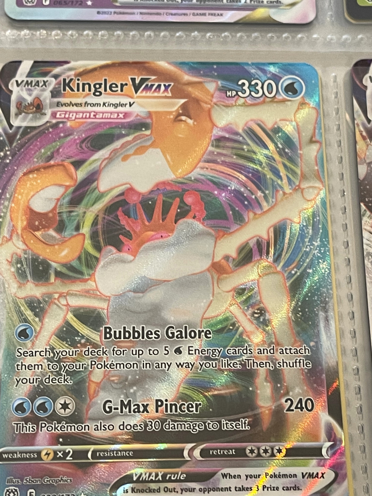 Pokémon TCG Kingler VMAX Sword & Shield: Brilliant Stars 029 Pokémon TCG Kingler VMAX Sword & Shield: Brilliant Stars 029
