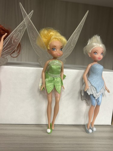 Disney Fairies Tinker Bell & Friends Fairy Doll Set Iridessa Lot Of 4 Wings Shoe