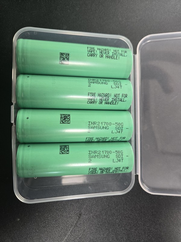 FOUR (4) Samsung SDI 21700 cells 5Ah (5000mAh) INR21700-50G -