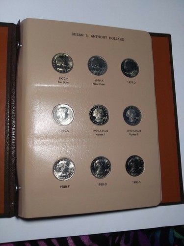 1979-1999 SUSAN B. ANTHONY SBA DOLLARS 17 - COIN SET IN DANSCO