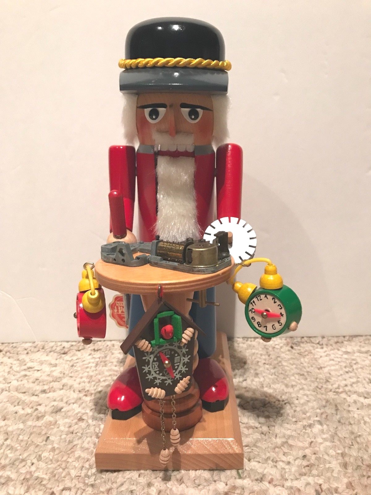 ❤️STEINBACH NUTCRACKER BLACKFOREST CLOCKMAKER W/ MUSIC