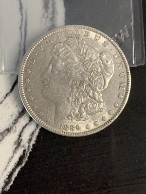 Real 90% Silver Morgan Shim Shell Coin . ( Non Expanded ) Not An Expanded Shell