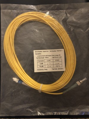 LC/UPC-ST/UPC  Simplex 3.0mm Jumper Fiber Cable  7M 9/125