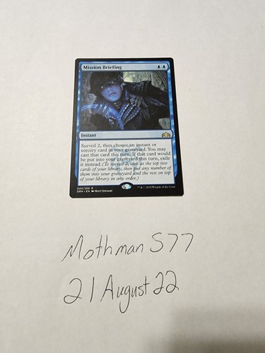 FOIL Mission Briefing 1x FOIL GRN MTG Guilds of Ravnica Rare MINT blue FOIL Mission Briefing 1x FOIL GRN MTG Guilds of Ravnica Rare MINT blue