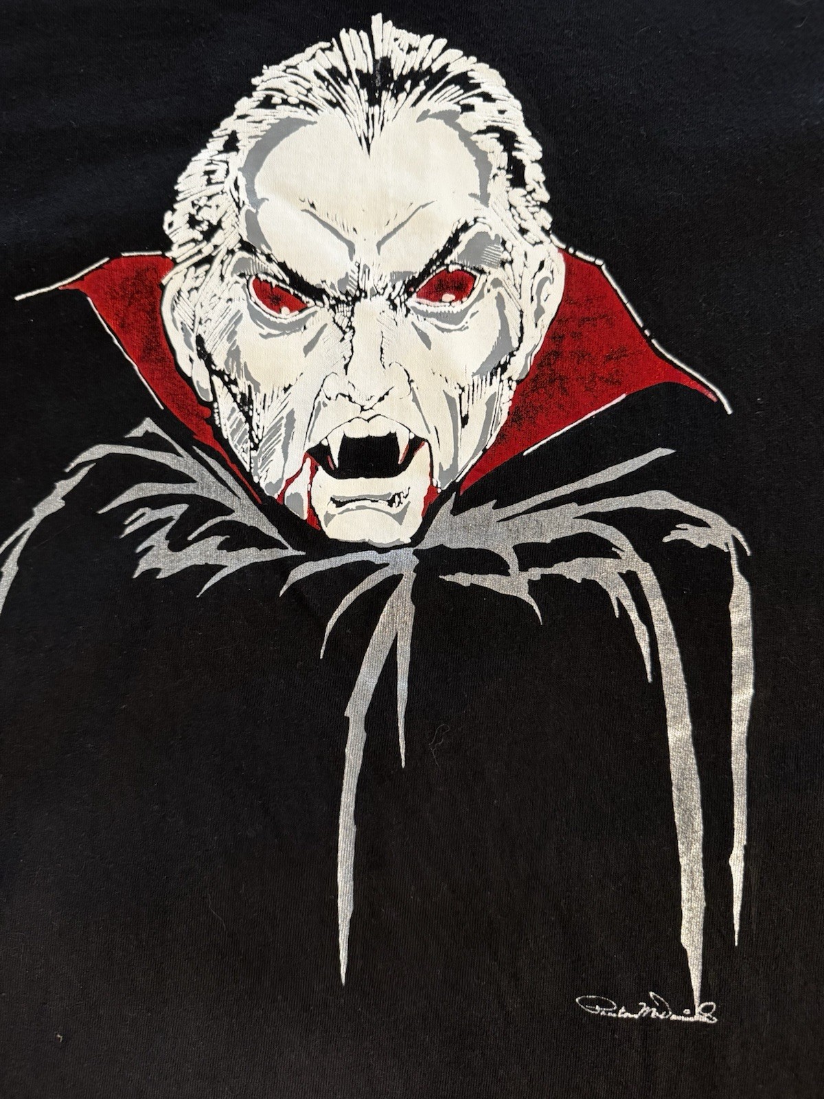Vintage Dracula Vampire Horror T Vampire T Shirt Perforated XI, Rare Shirt