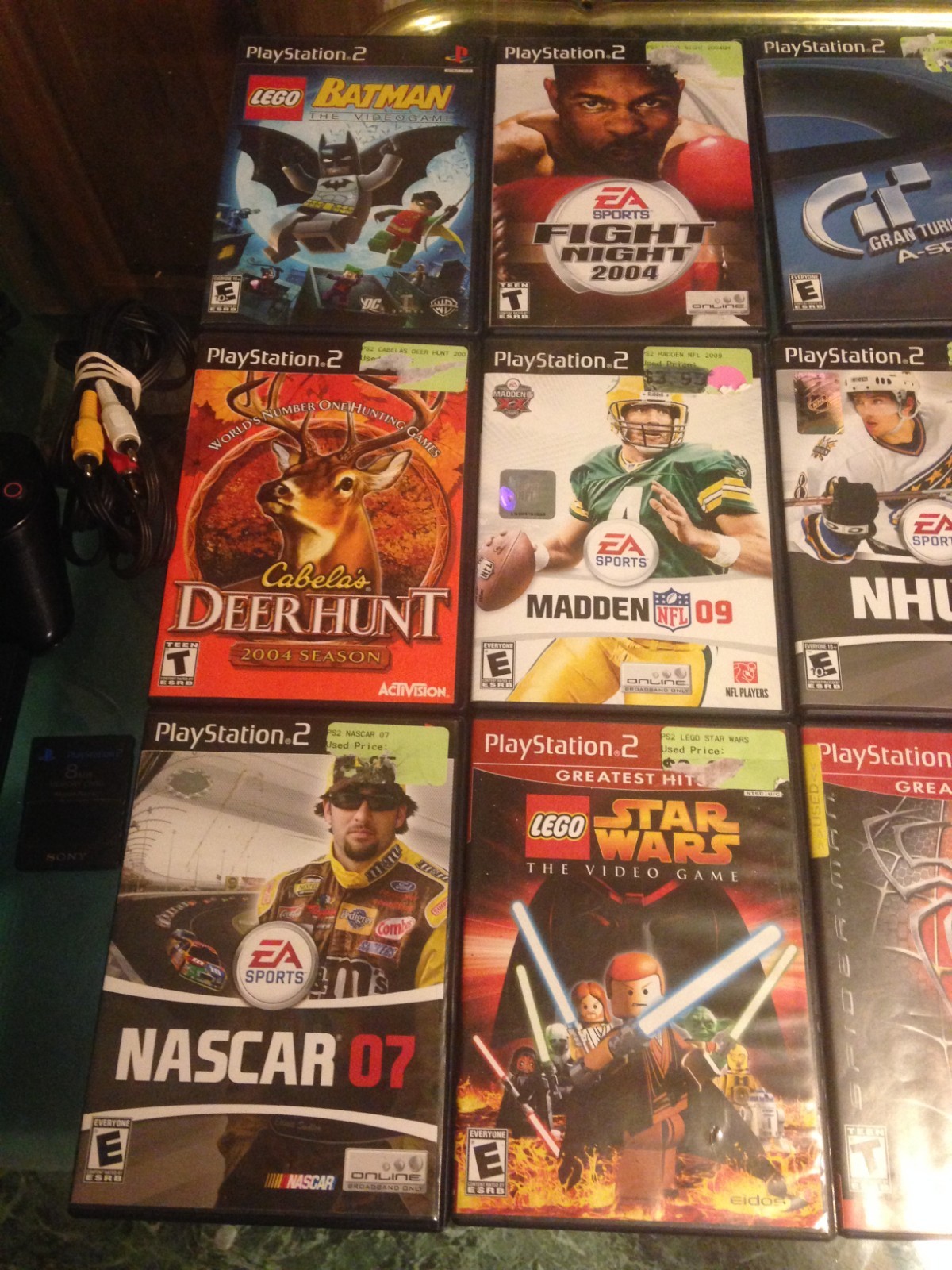 Sony Playstation 2 PS2 Slim System Console With 12 Games And Hook Ups